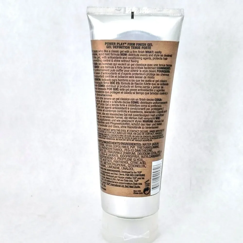 Bed Head For Men Power Play Firm Finish Gel Hair Beard Styling 6.76 oz. NEW